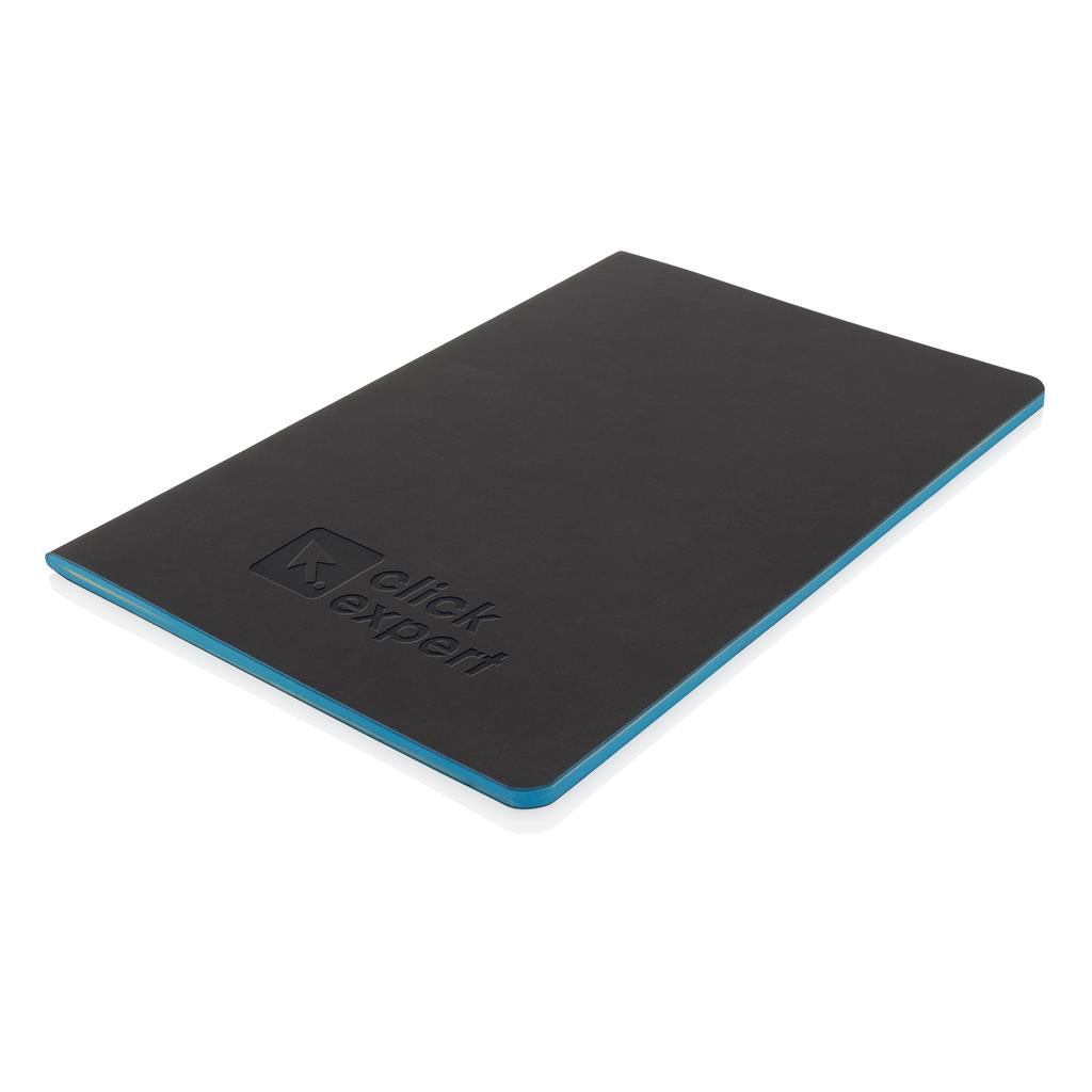 Softcover PU notebook with coloured edge - illuminated