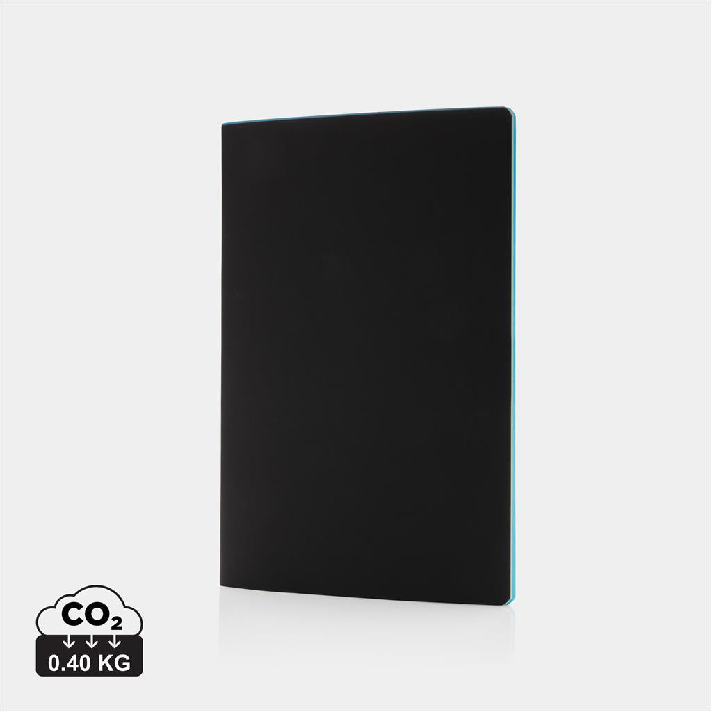 Softcover PU notebook with coloured edge - illuminated