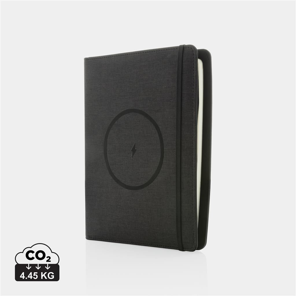 Air 5W wireless charging notebook with 5000mAh powerbank - illuminated