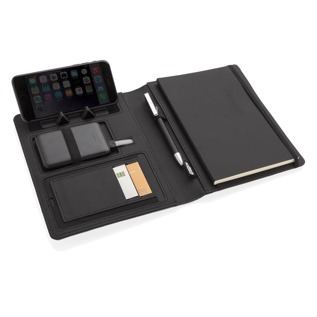 Air 5W wireless charging notebook with 5000mAh powerbank - illuminated