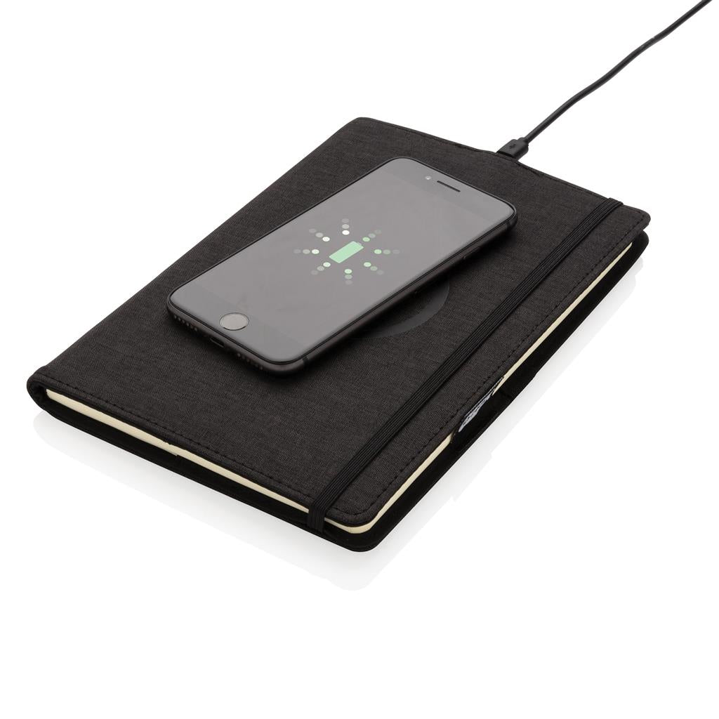 Air 5W wireless charging refillable journal cover A5 - illuminated
