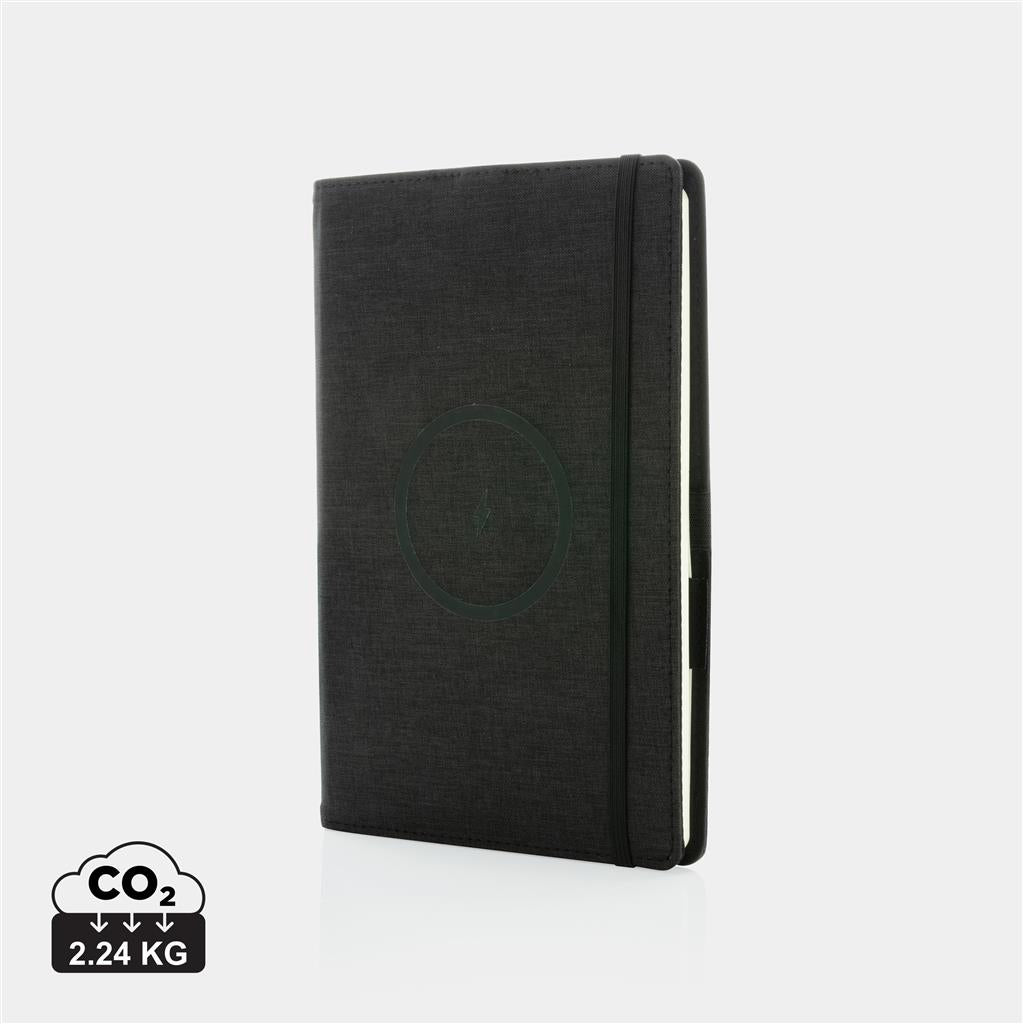 Air 5W wireless charging refillable journal cover A5 - illuminated