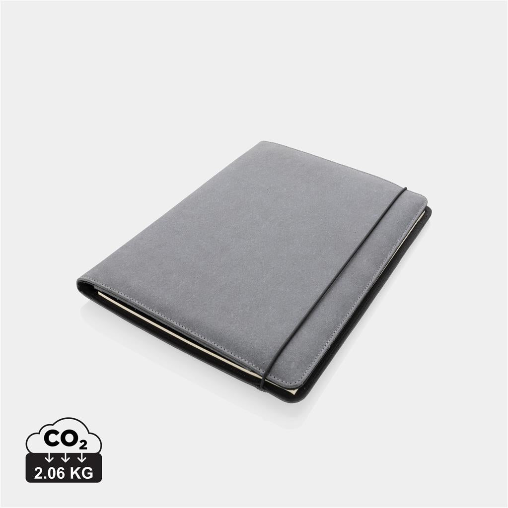 Recycled leather A4 portfolio - illuminated