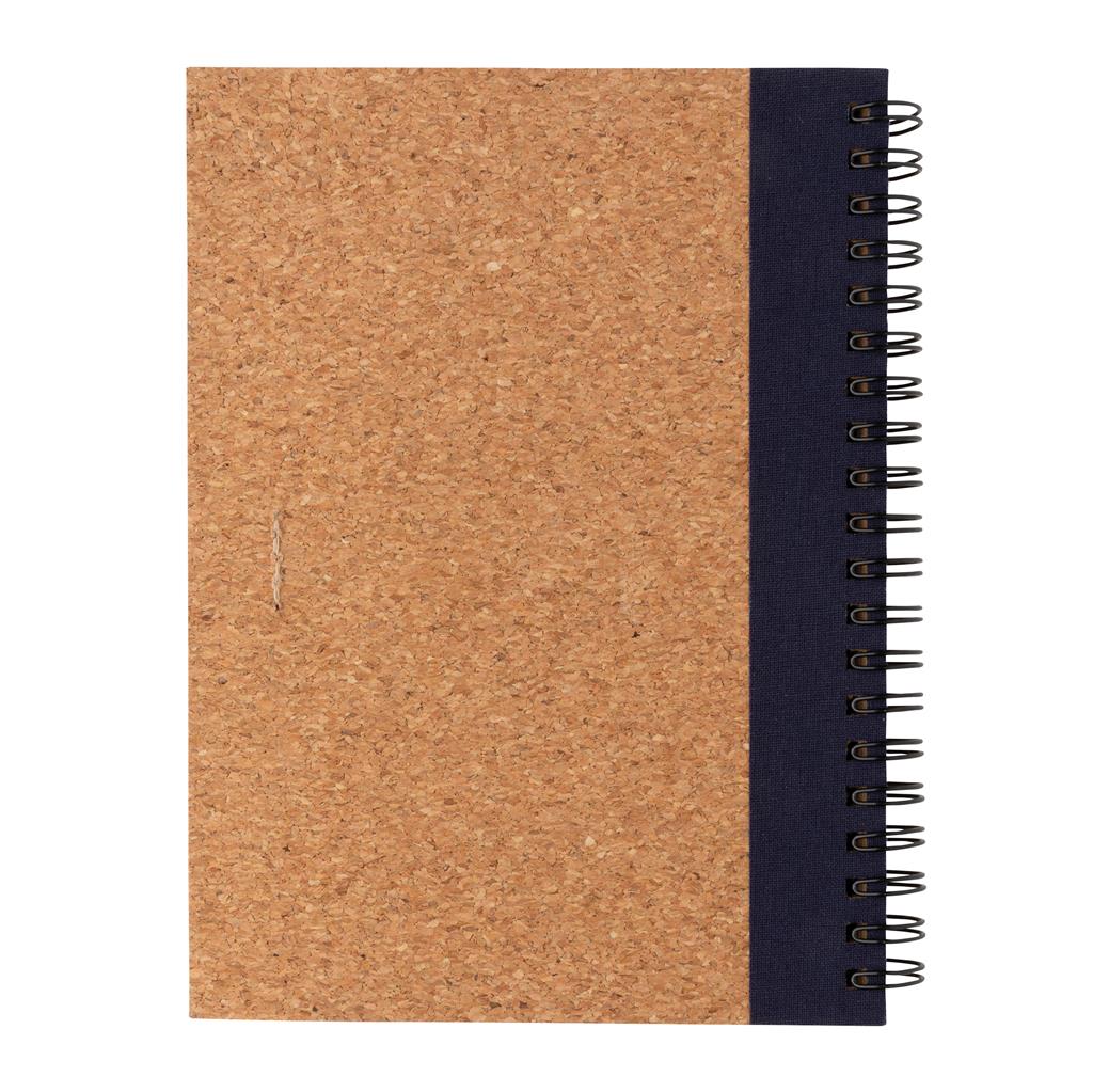 Cork spiral notebook with pen - illuminated