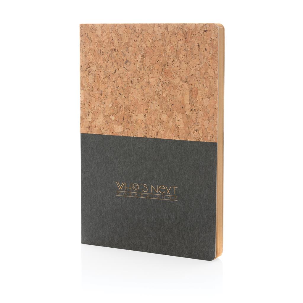 A5 cork & kraft notebook - illuminated