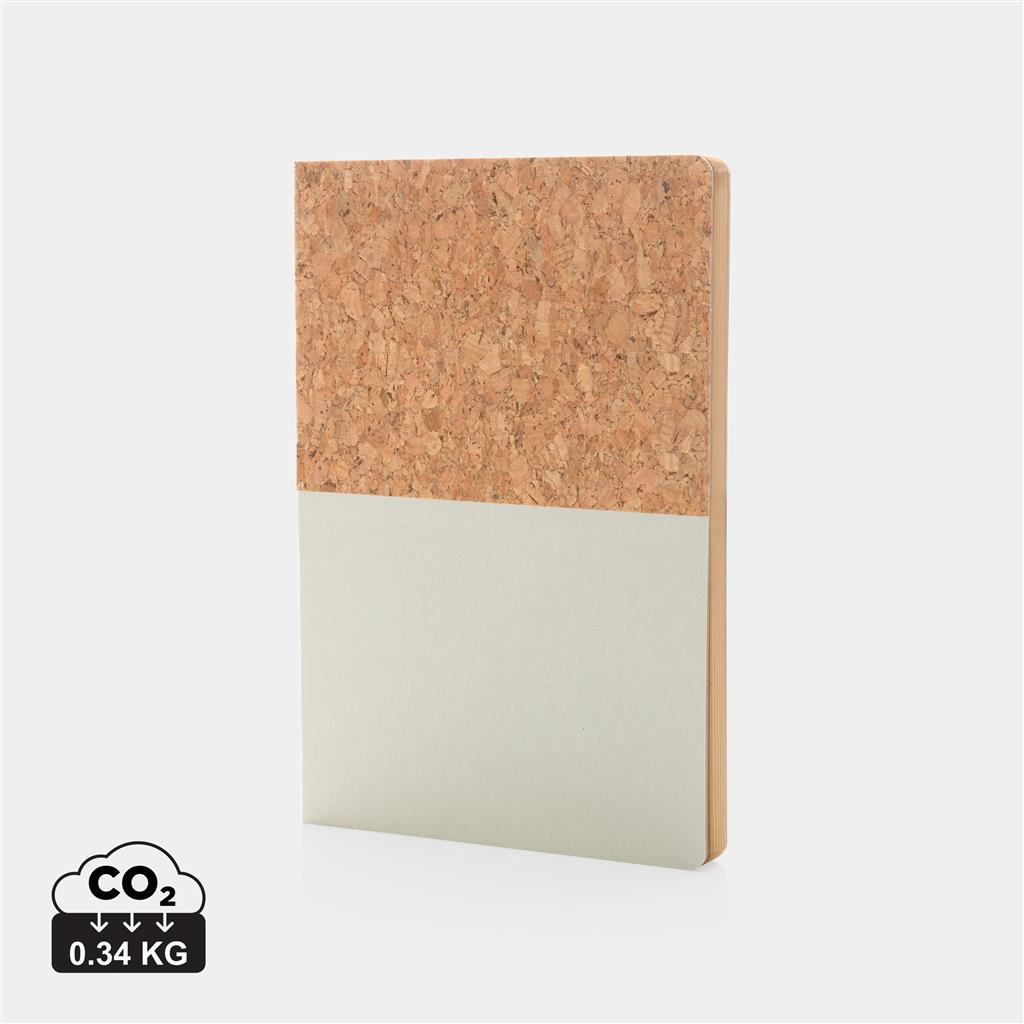 A5 cork & kraft notebook - illuminated