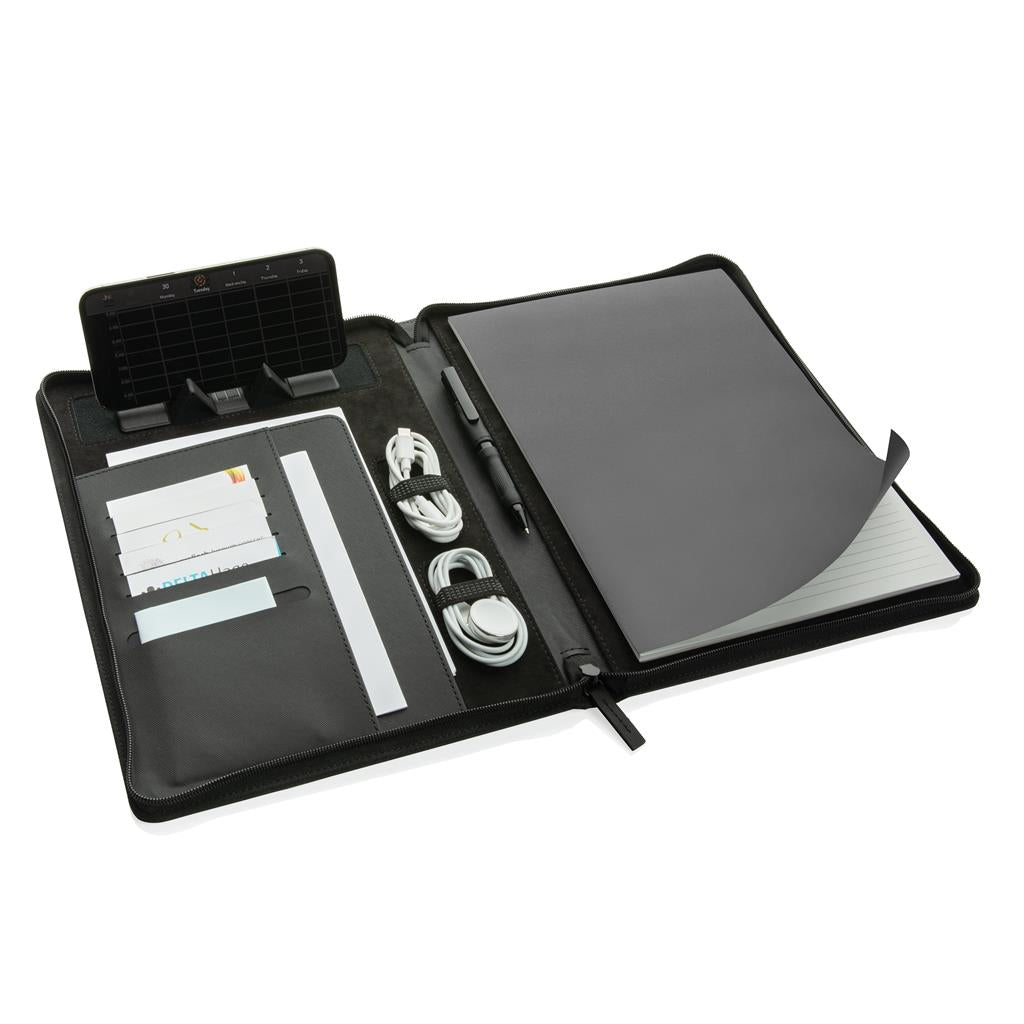 Swiss Peak Heritage RCS rPU A4 portfolio with zipper - illuminated
