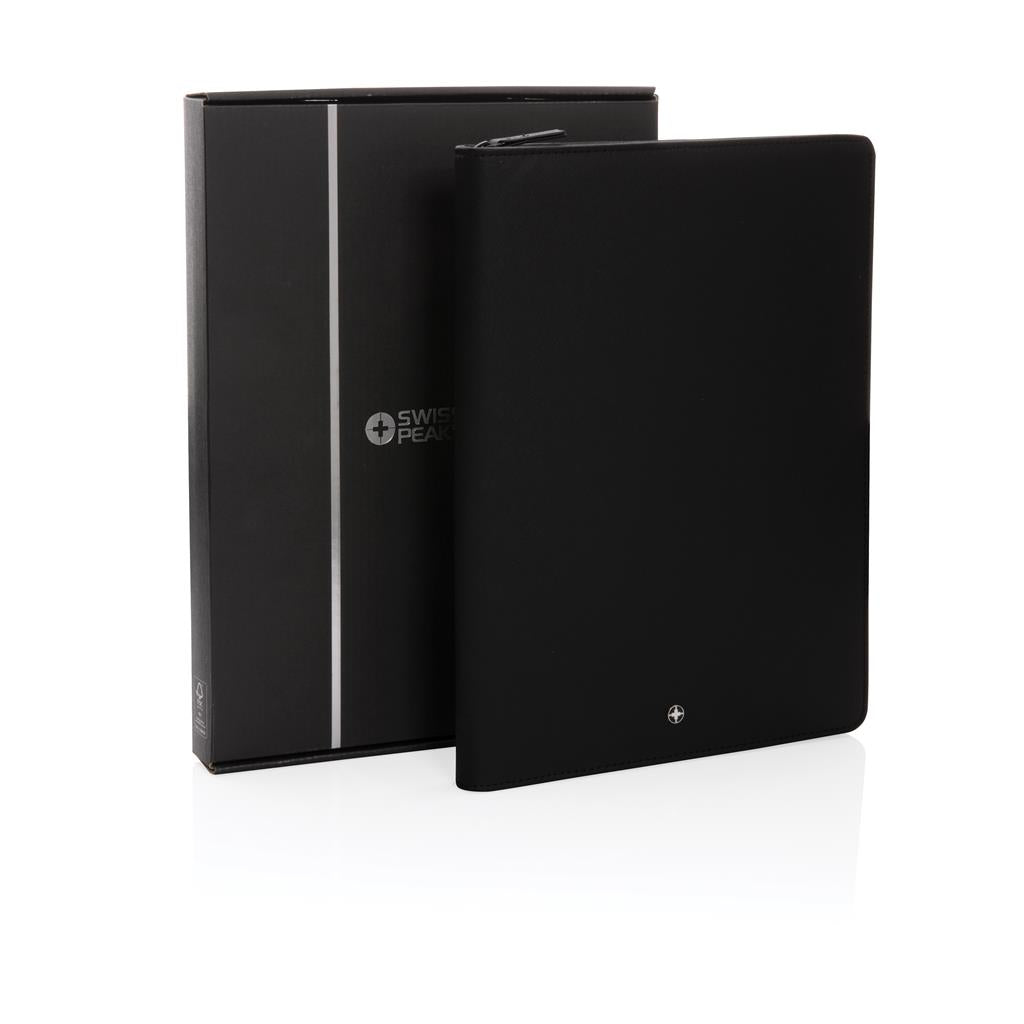 Swiss Peak Heritage RCS rPU A4 portfolio with zipper - illuminated