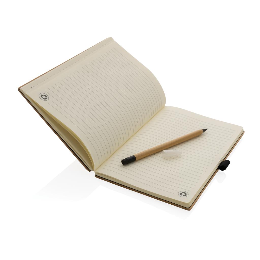 Bamboo notebook and infinity pencil set - illuminated