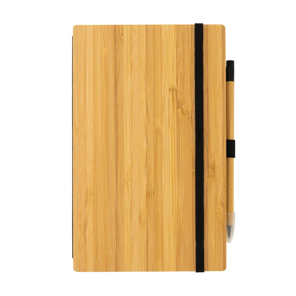 Bamboo notebook and infinity pencil set - illuminated