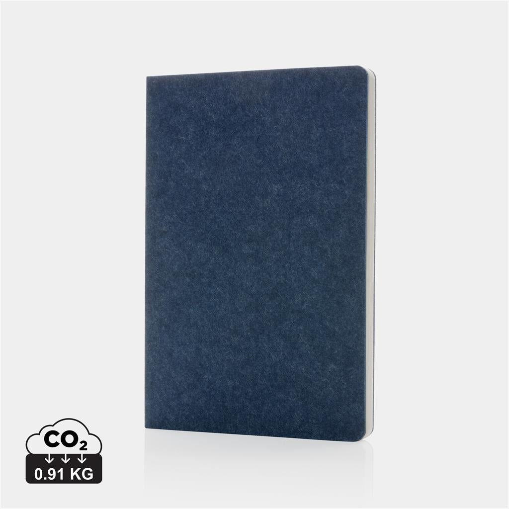 Phrase GRS certified recycled felt A5 notebook - illuminated