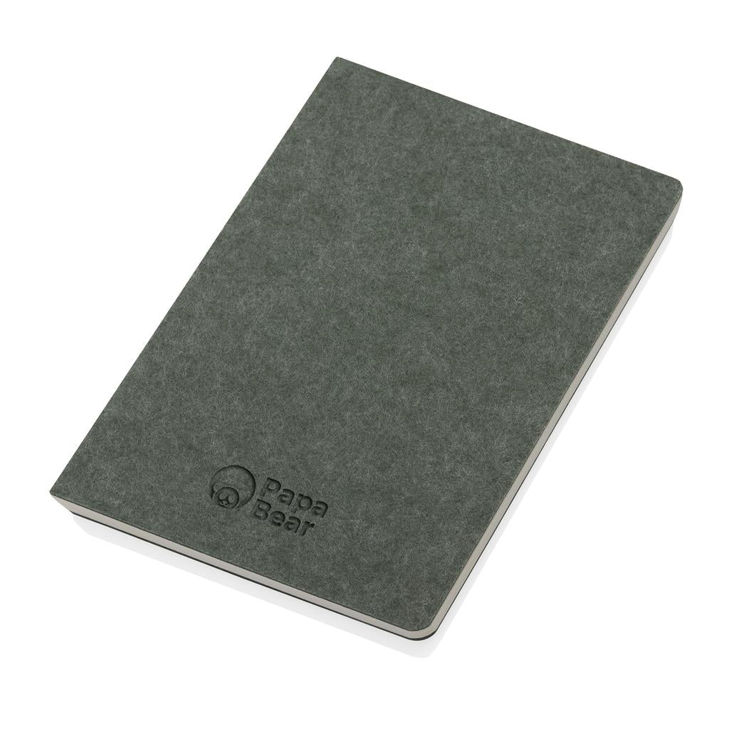 Phrase GRS certified recycled felt A5 notebook - illuminated