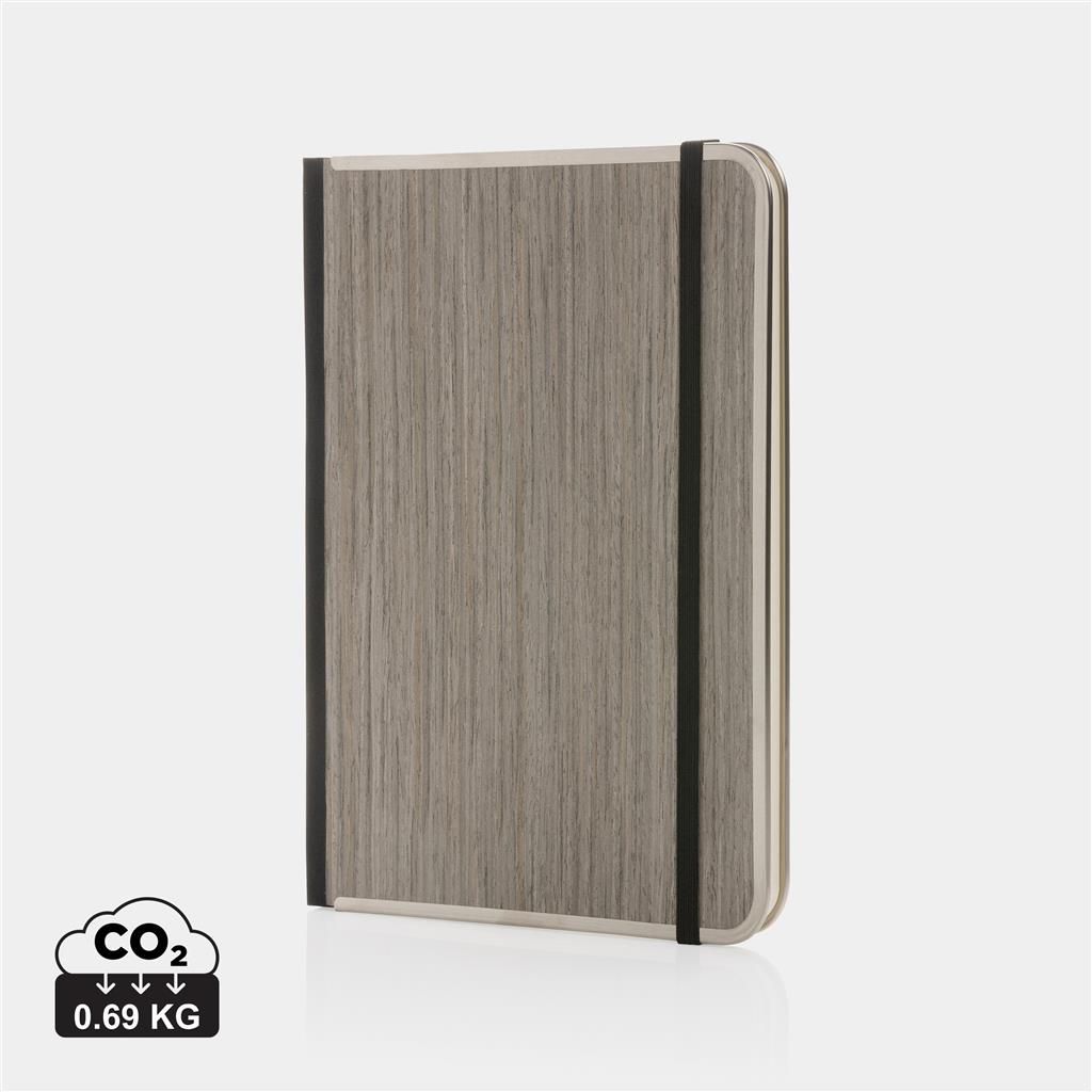 Treeline A5 wooden cover deluxe notebook - illuminated
