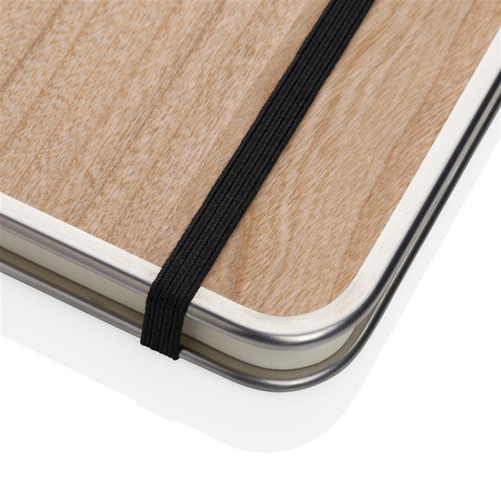 Treeline A5 wooden cover deluxe notebook - illuminated