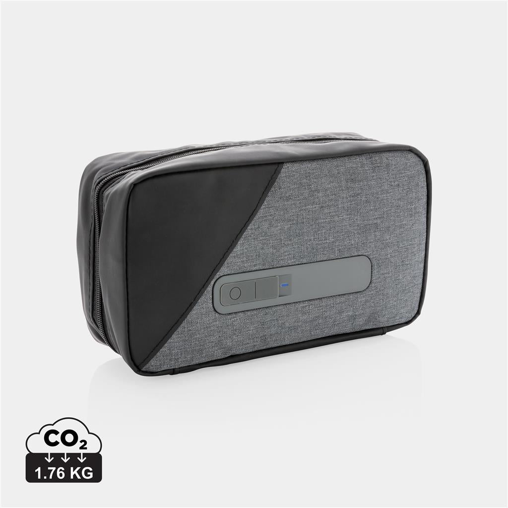 Portable UV-C steriliser pouch with integrated battery - illuminated