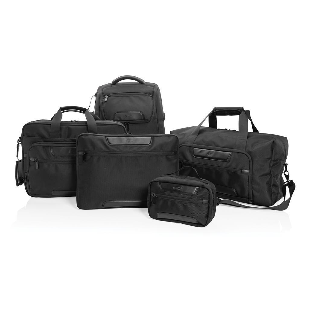 Swiss Peak AWARE™ RPET Voyager toiletry bag - illuminated
