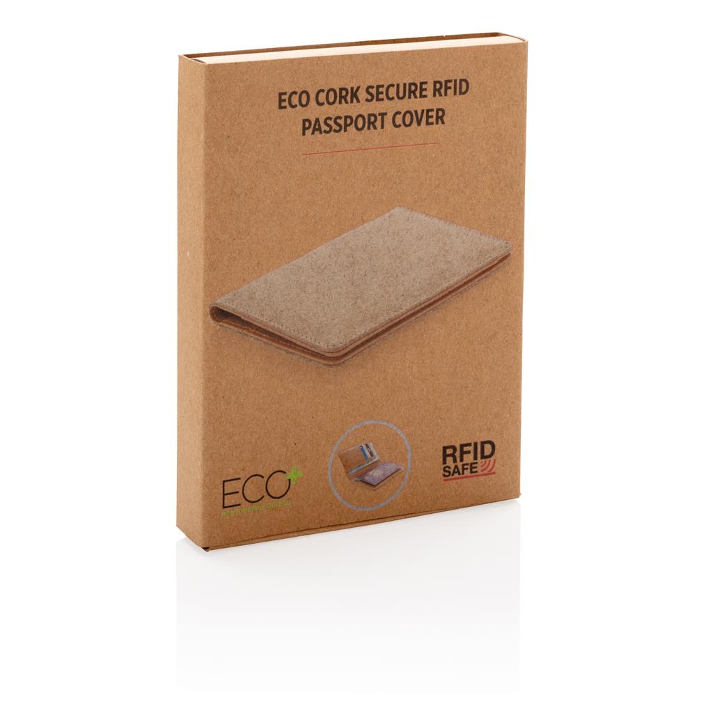 Cork secure RFID passport cover - illuminated