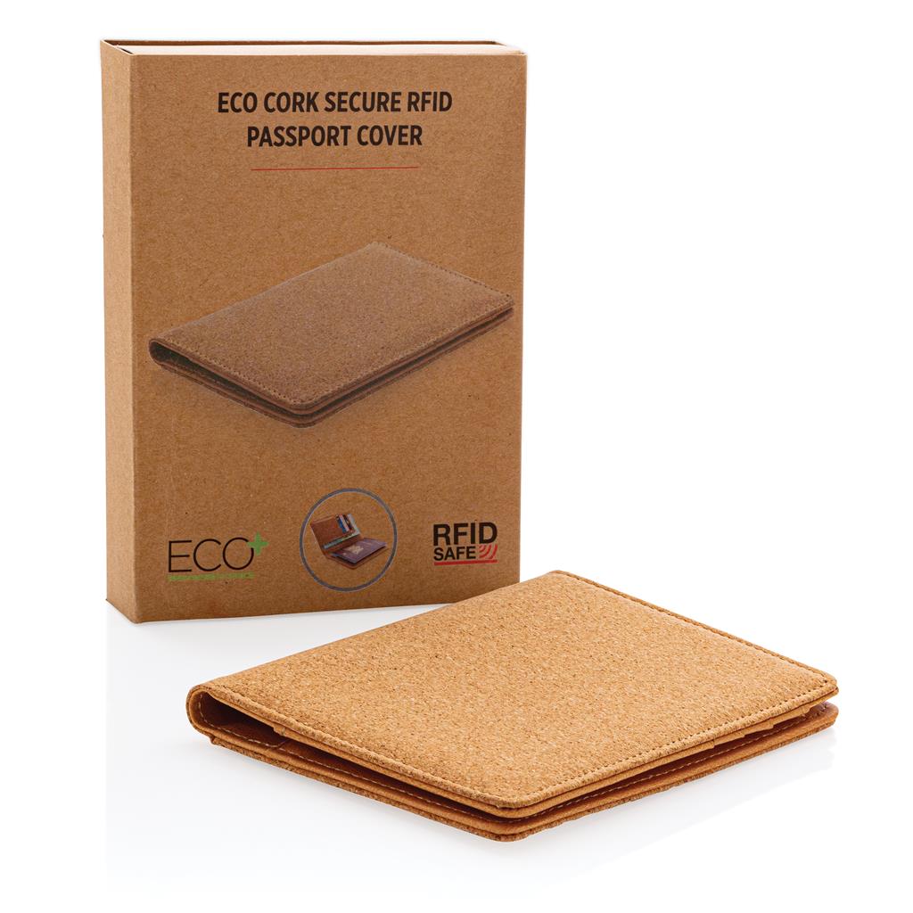 Cork secure RFID passport cover - illuminated