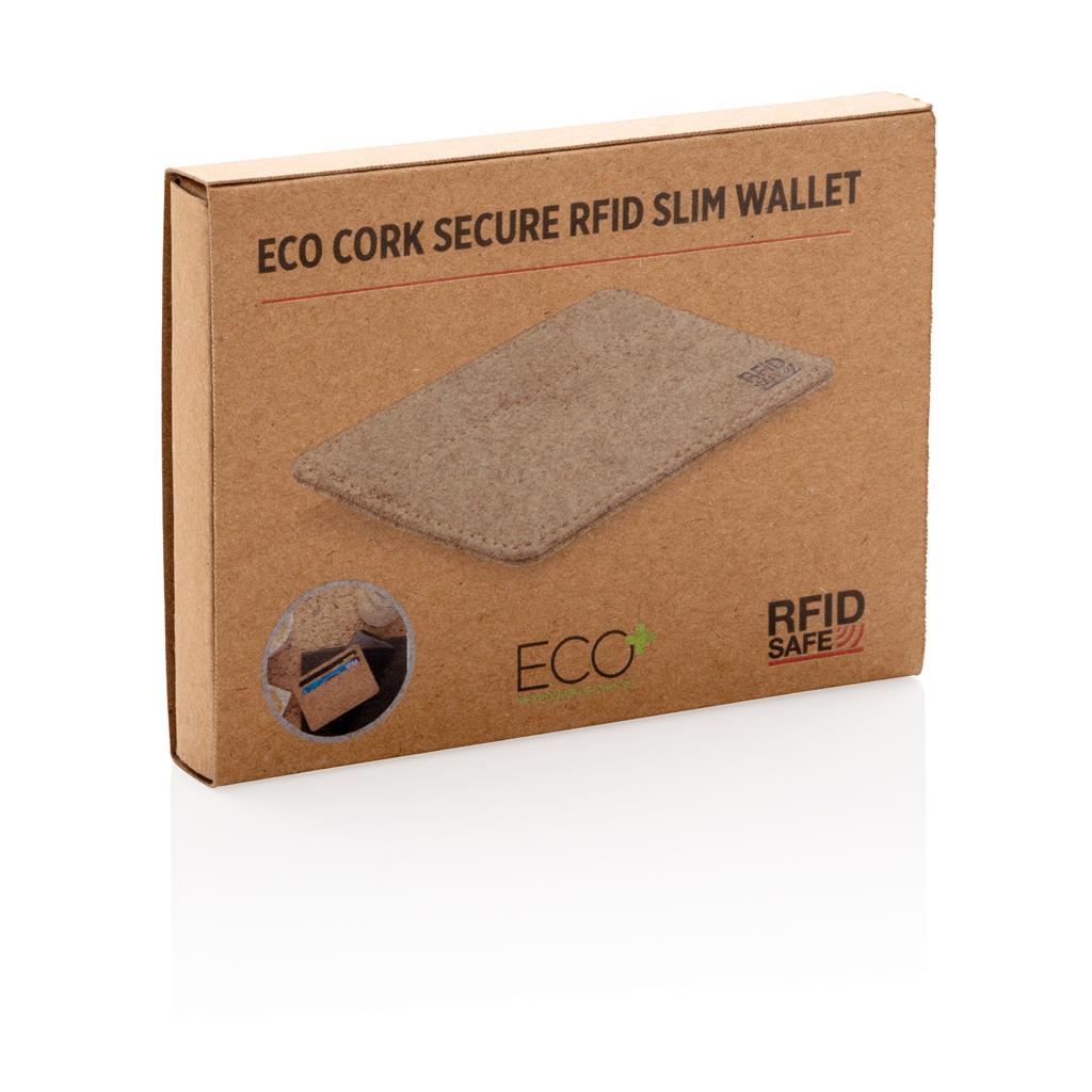 Cork secure RFID slim wallet - illuminated