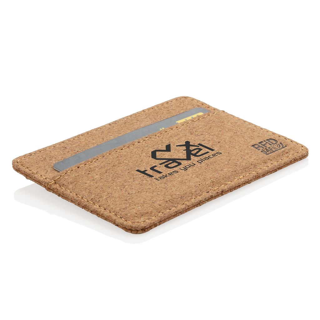 Cork secure RFID slim wallet - illuminated
