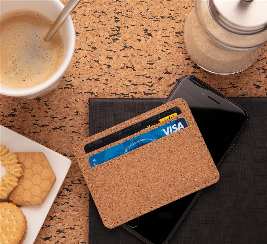 Cork secure RFID slim wallet - illuminated