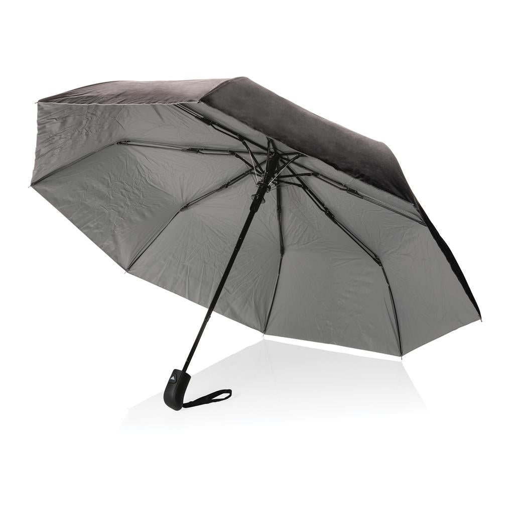 21" Impact AWARE™ RPET 190T Pongee dual colour mini umbrella - illuminated