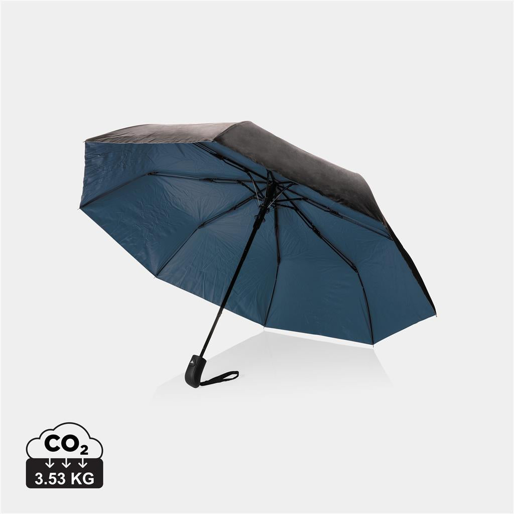 21" Impact AWARE™ RPET 190T Pongee dual colour mini umbrella - illuminated