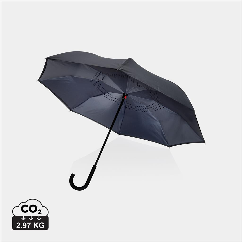 23" Impact AWARE™ RPET 190T reversible umbrella - illuminated