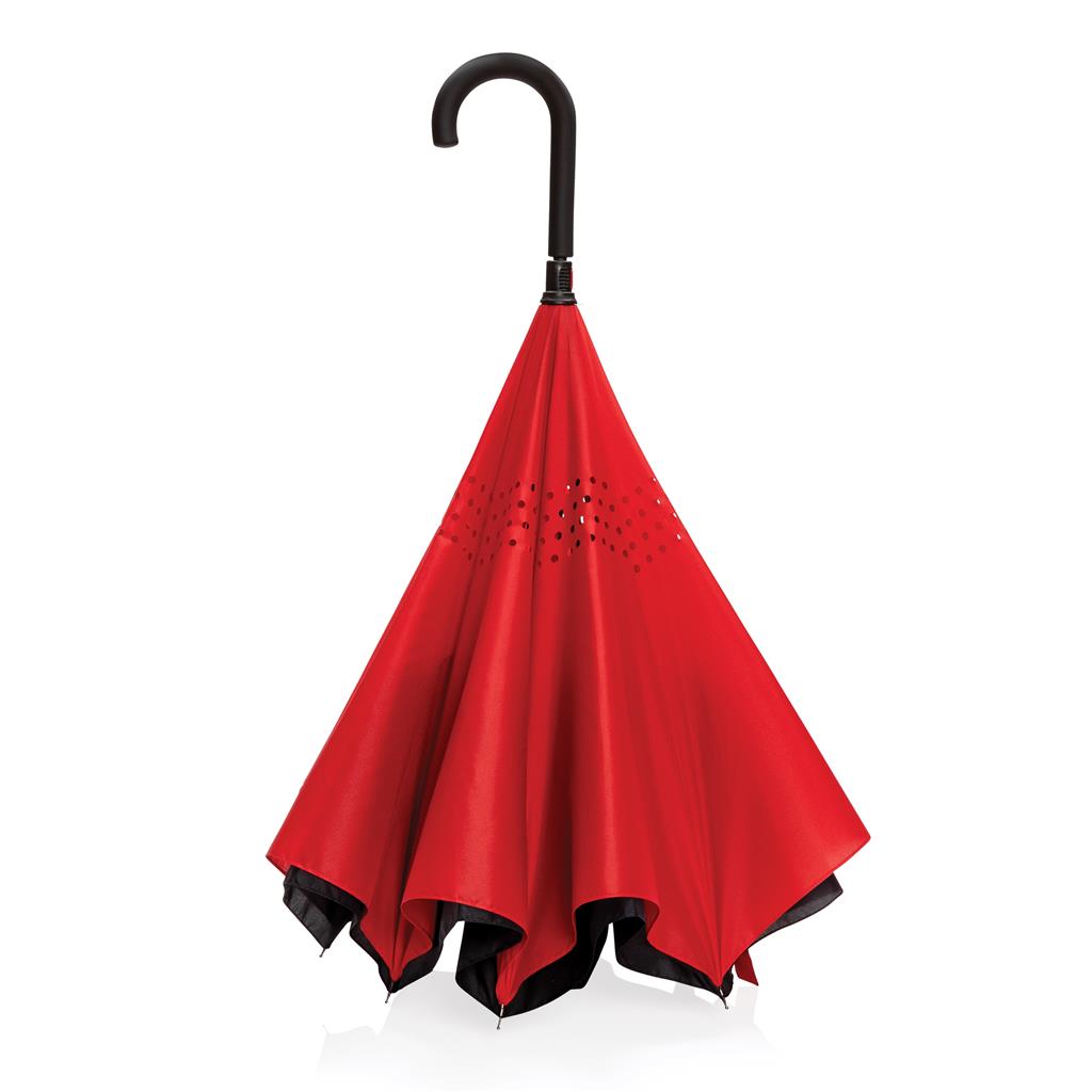 23" Impact AWARE™ RPET 190T reversible umbrella - illuminated