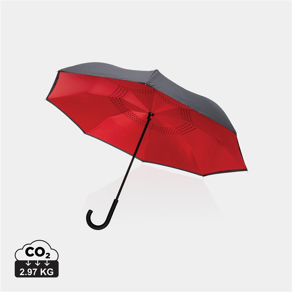 23" Impact AWARE™ RPET 190T reversible umbrella - illuminated