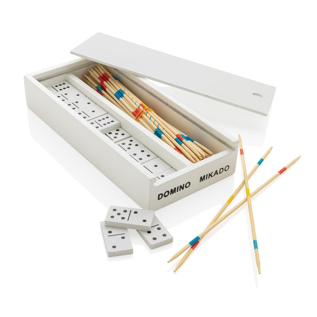 Deluxe mikado/domino in wooden box - illuminated
