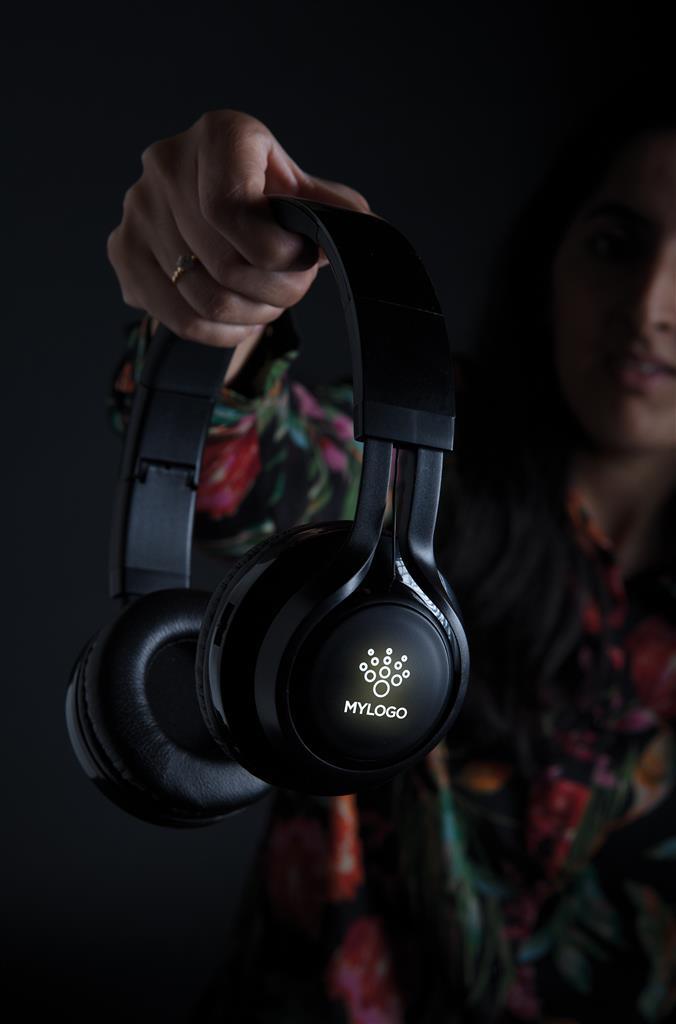 Engraved sample of Light up logo wireless headphone - illuminated