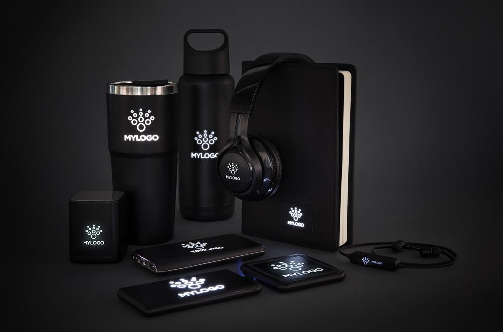 Engraved sample of Light up logo wireless headphone - illuminated