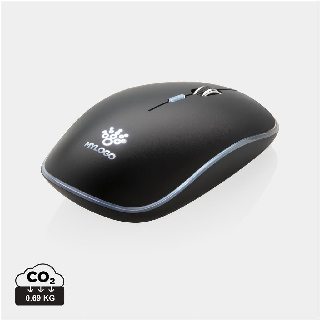Printed sample Light up logo wireless mouse - illuminated