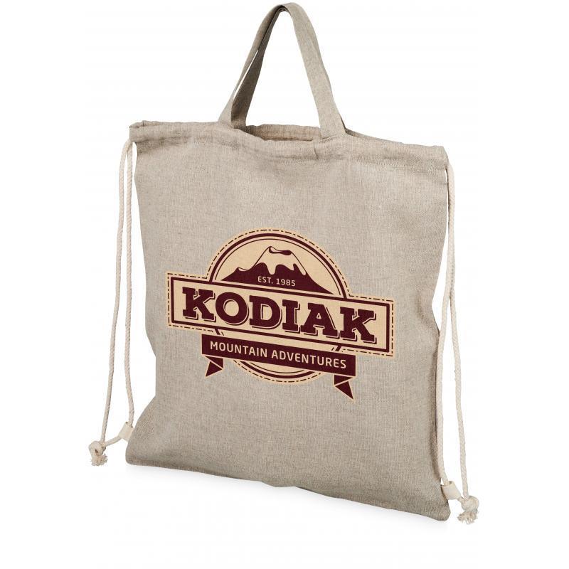 Pheebs Cotton Promotional Drawstring Bag - illuminated