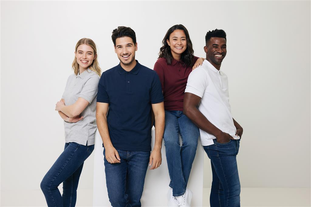 Iqoniq Yosemite recycled cotton pique polo - illuminated