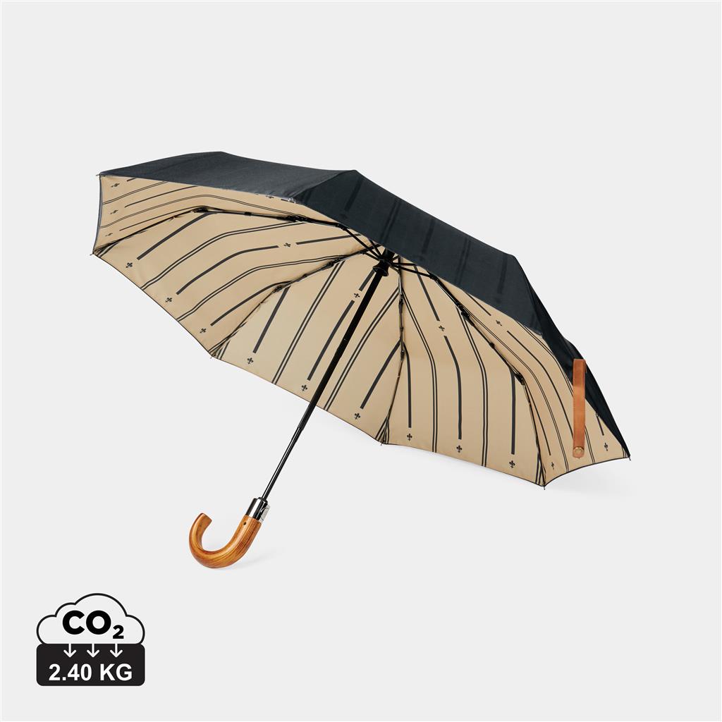 VINGA Bosler AWARE™ recycled pet 21" foldable umbrella - illuminated