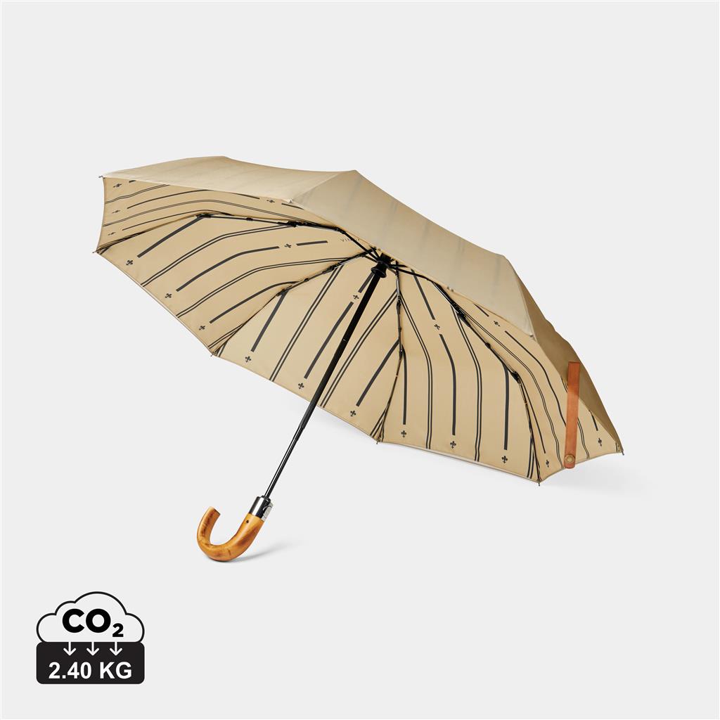 VINGA Bosler AWARE™ recycled pet 21" foldable umbrella - illuminated