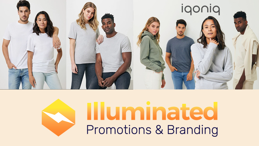 Promotional Branded Organic Clothing Range - illuminated