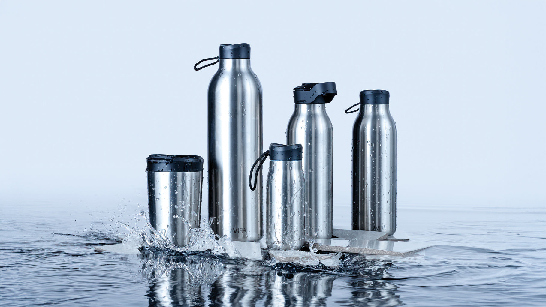 Recycled Steel Fliptop 500ml Water Bottle - Avira Ara