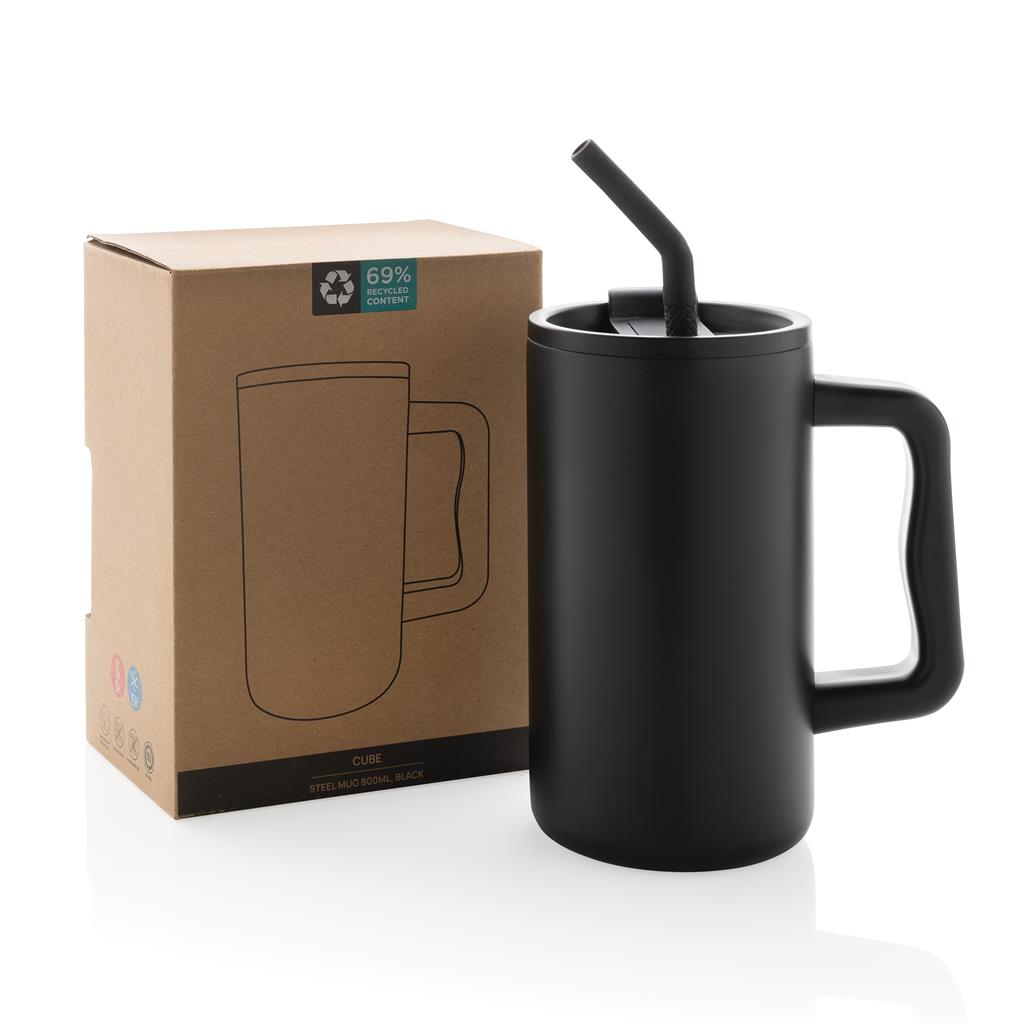 Cube RCS Certified Recycled Steel Mug 800ml