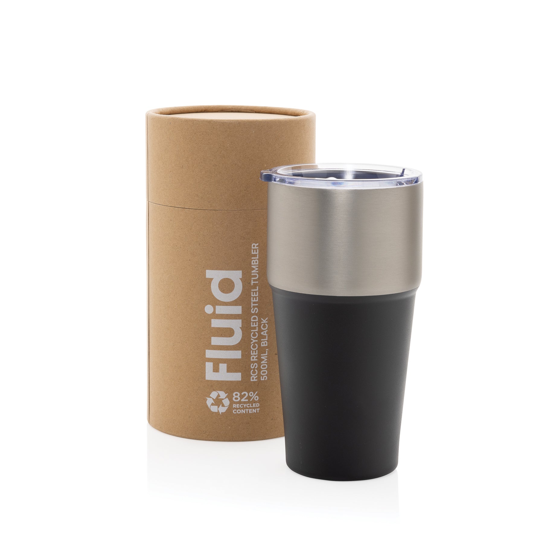 Custom Logo Recycled Steel Tumbler - Fluid 500ml