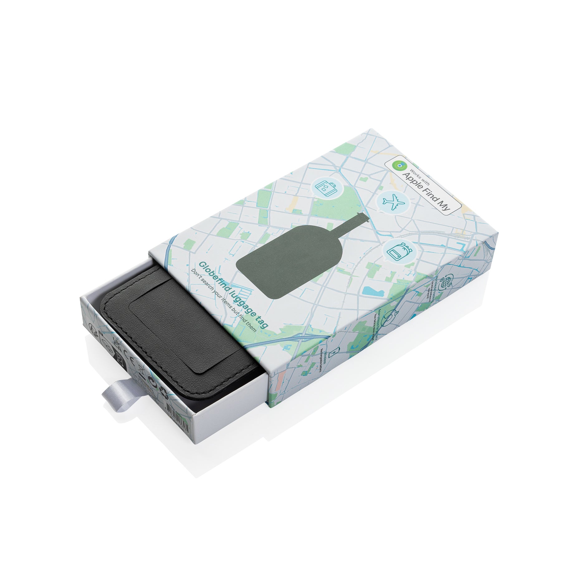 Recycled Polyester Luggage Tag With Worldwide Locating - Globetrack
