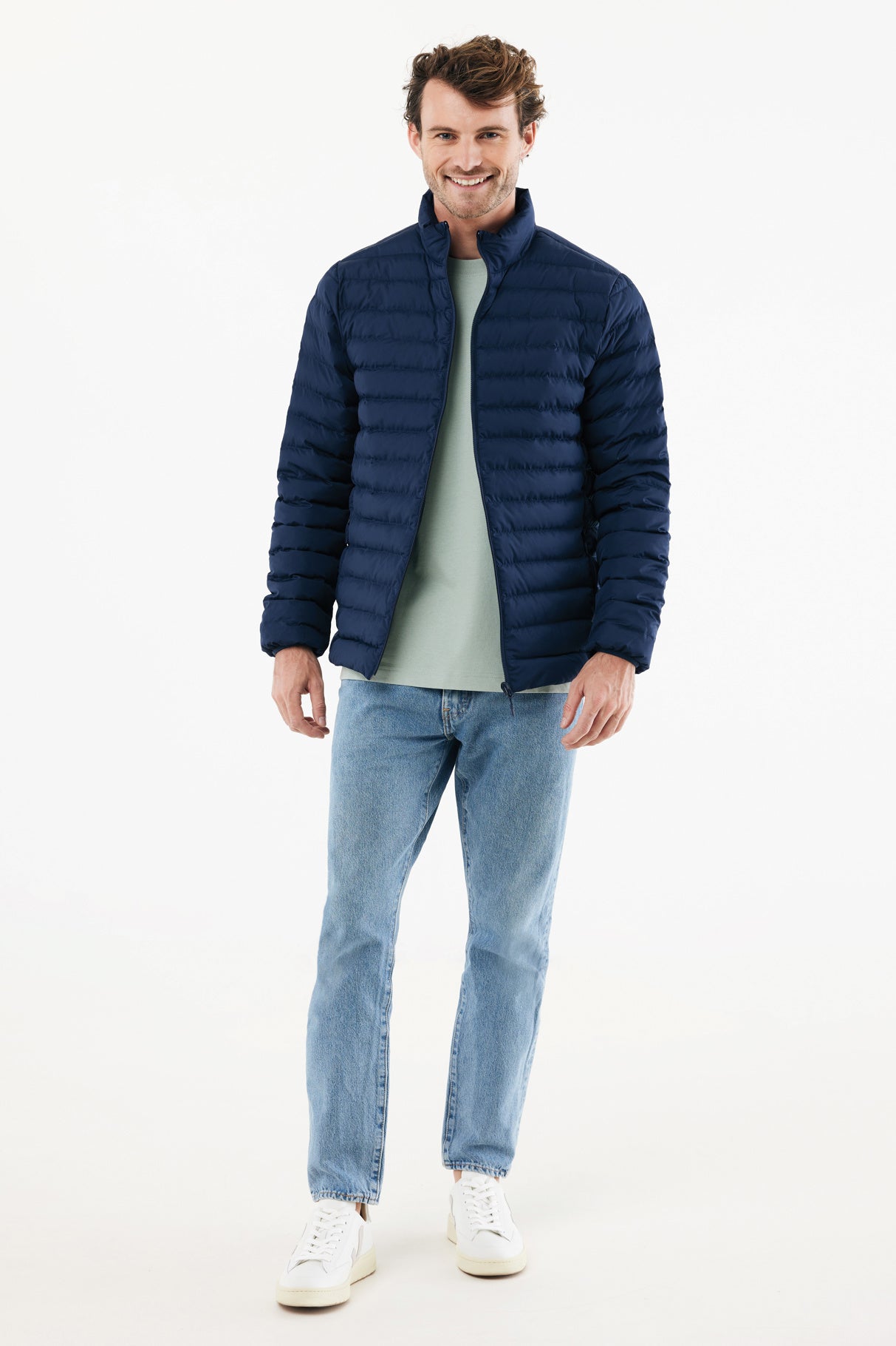 Company Branded Mens Recycled Polyester Padded Jacket - Iqoniq Maiko