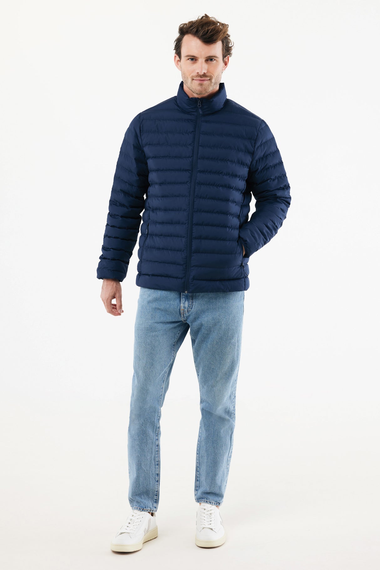 Company Branded Mens Recycled Polyester Padded Jacket - Iqoniq Maiko