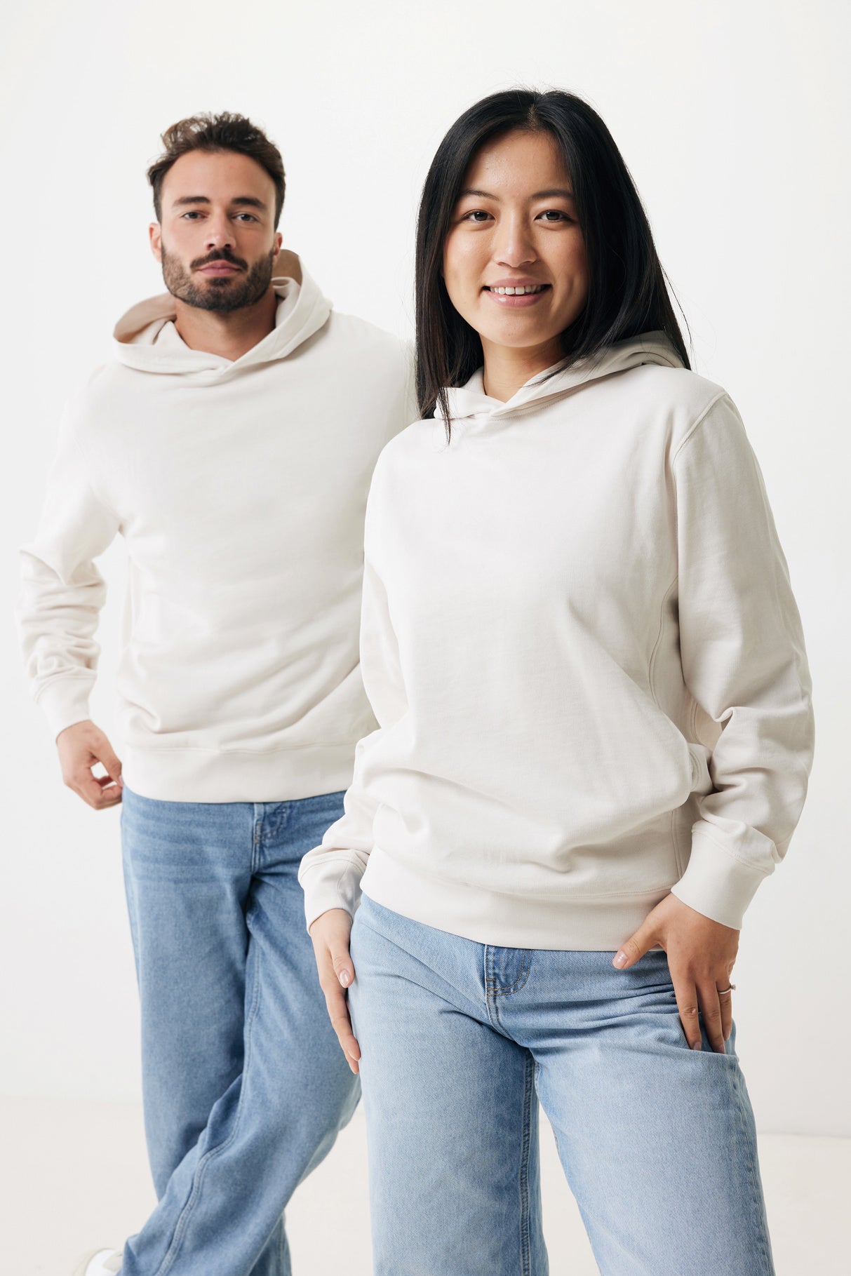 Recycled Custom Branded Cotton Hoodie with Sidepockets - Iqoniq Yengo Unisex