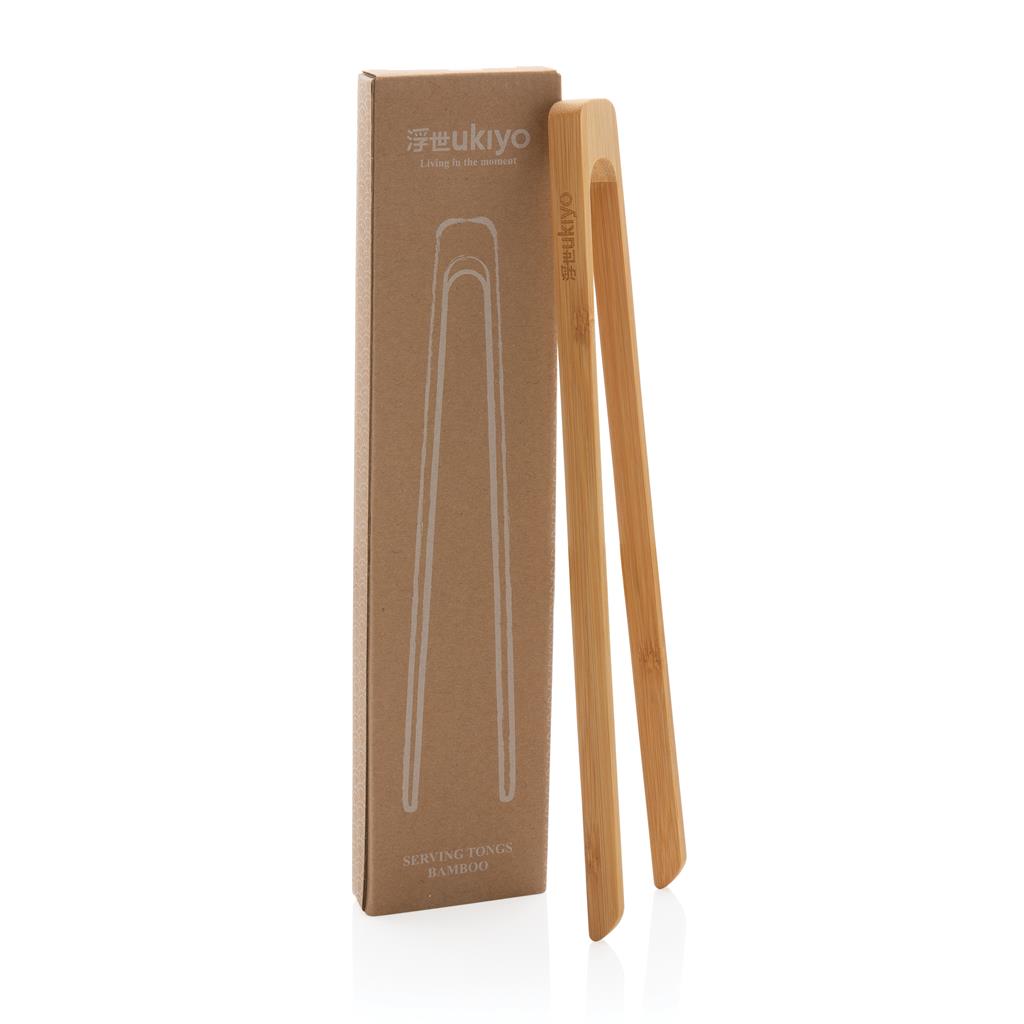 Ukiyo bamboo serving tongs - illuminated