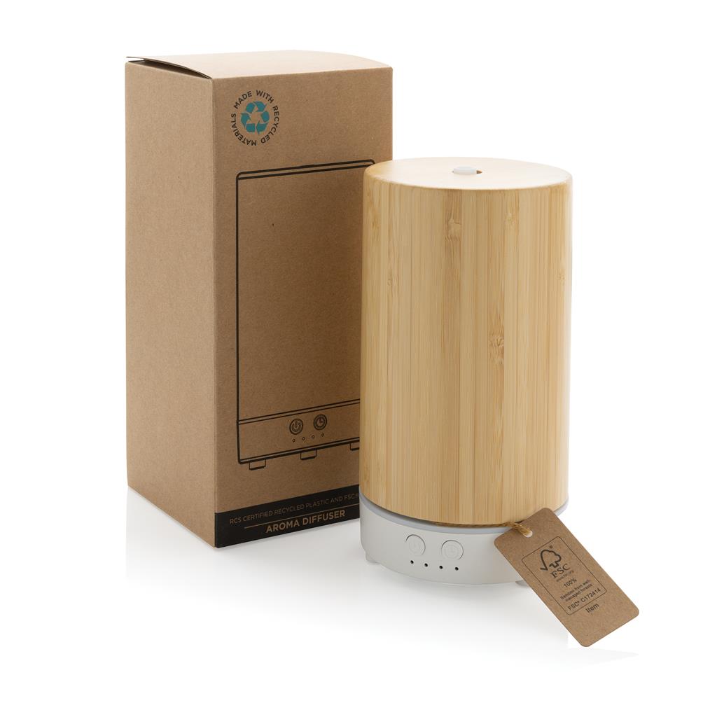 RCS recycled plastic and bamboo aroma diffuser - illuminated