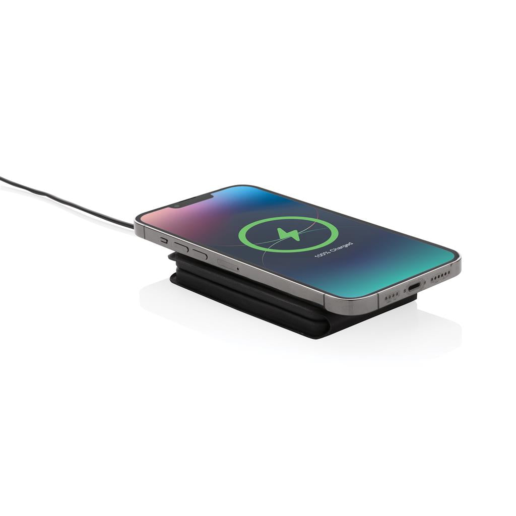 Swiss Peak RCS rPU 15W 3-in-1 magnetic wireless charger - illuminated