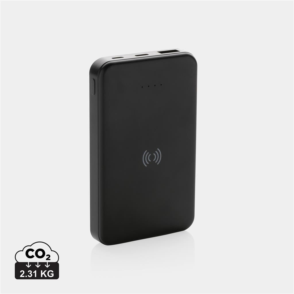 RCS recycled plastic 5.000 mAh 5W wireless powerbank - illuminated